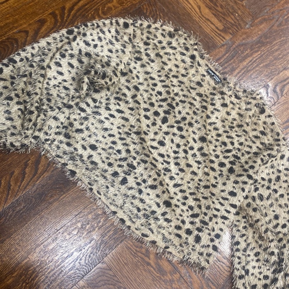 Fuzzy Knit Leopard Sweater